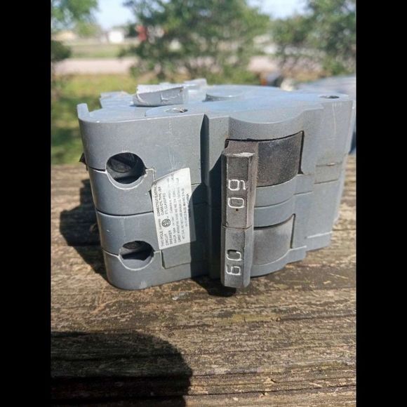 USED Federal Pacific Compatible 60A or 50 amp Two Pole Circuit Breaker Stab Lok - Picture 4 of 8